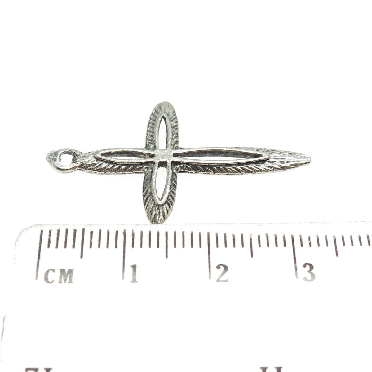 925 Sterling Silver Vintage Cross Religious Pendant