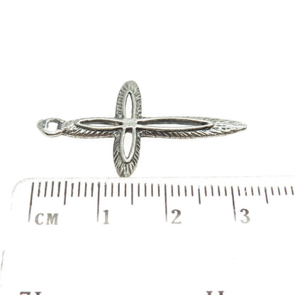 925 Sterling Silver Vintage Cross Religious Pendant