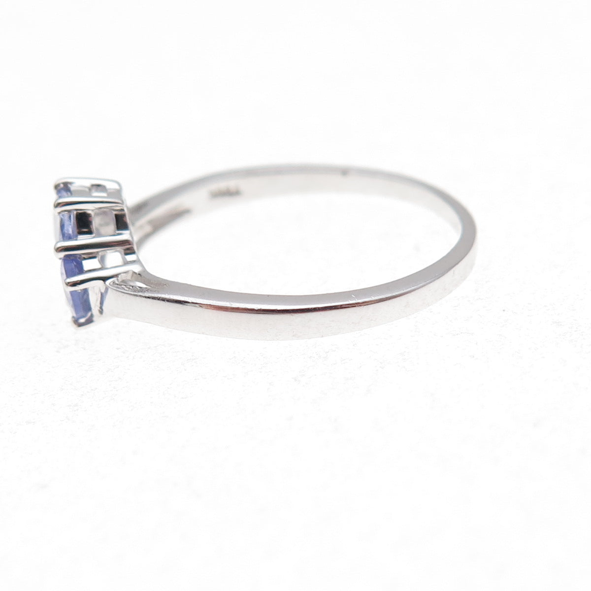 925 Sterling Silver Real Oval-Cut Tanzanite Ring Size 8.25