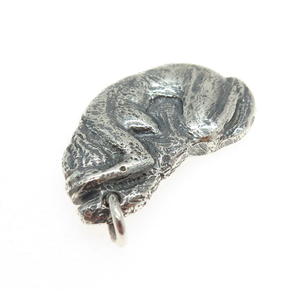 925 Sterling Silver Vintage Naked Woman Modernist Pendant