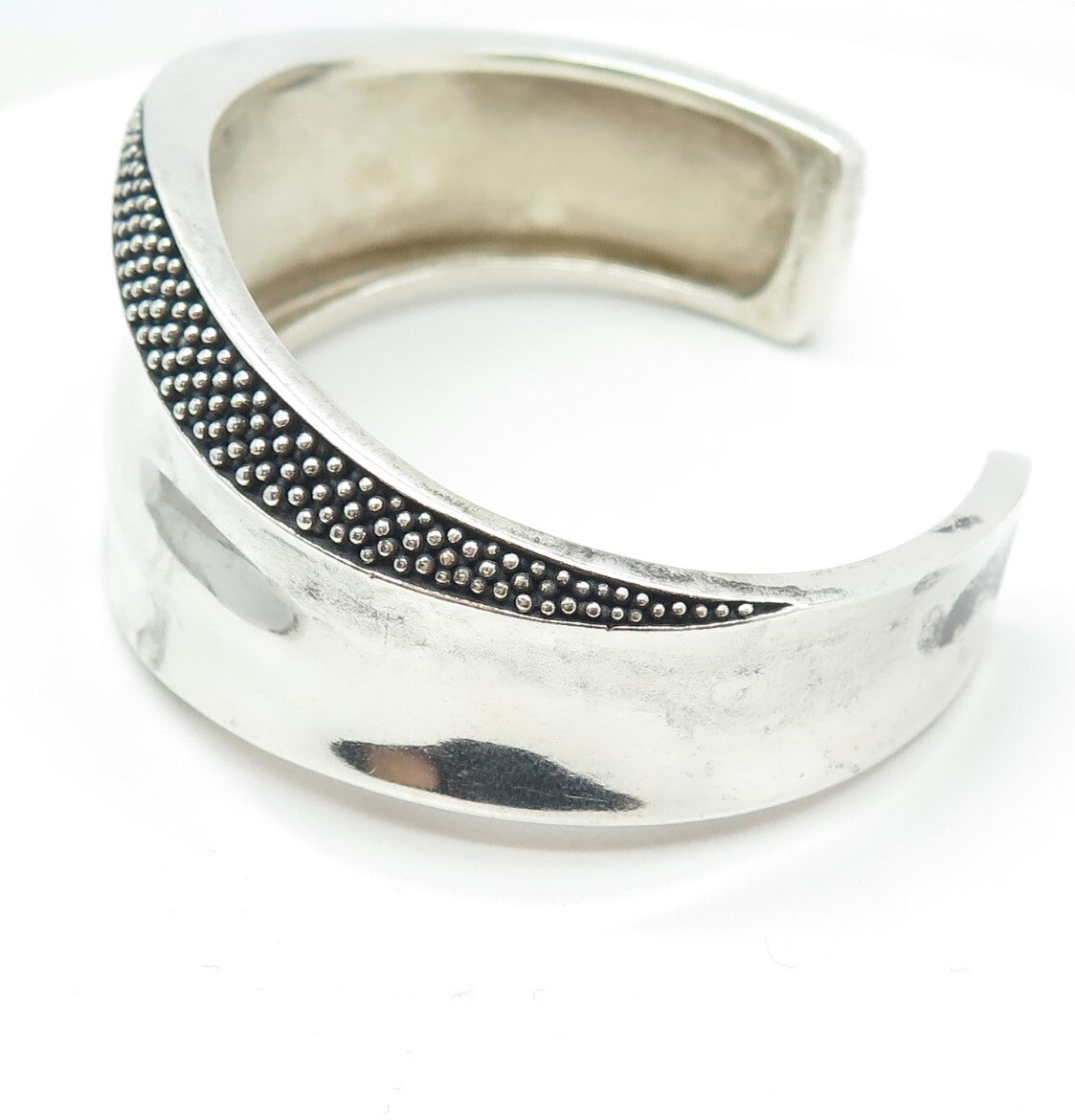 MICHAEL DAWKINS 925 Sterling Silver Vintage Modernist Adjustable Bracelet 7.25"