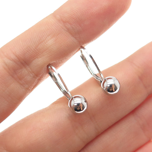 925 Sterling Silver Ball Bead Earrings