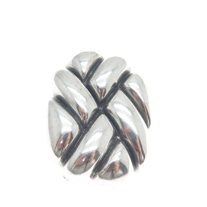 KRYPELL 925 Sterling Silver Vintage Modernist Oxidized Pin Brooch