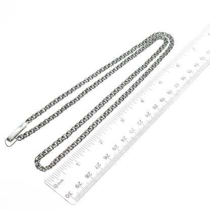 925 Sterling Silver Vintage Bismark Chain Necklace 28"