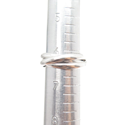 925 Sterling Silver Vintage Mexico Interlocked Trinity Band Ring Size 6.5