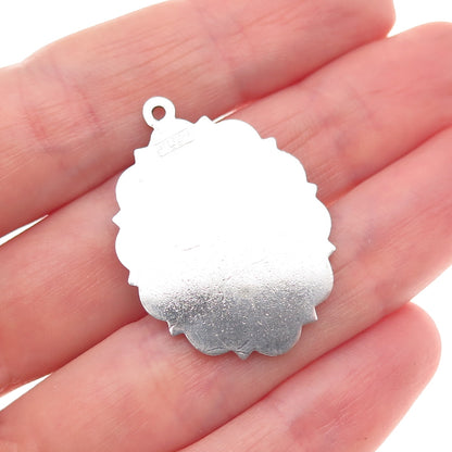 Town & Country 925 Sterling Silver Vintage Rhinestone Merry Christmas Pendant
