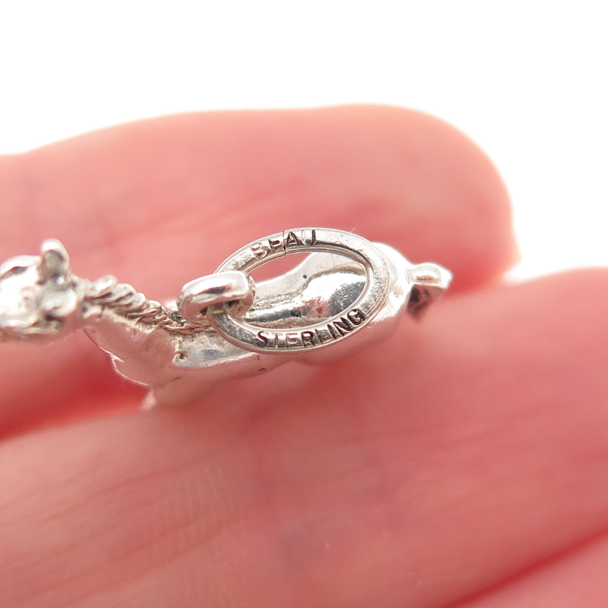 Beau 925 Sterling Silver Vintage Horse Oxidized 3D Mini Charm Pendant