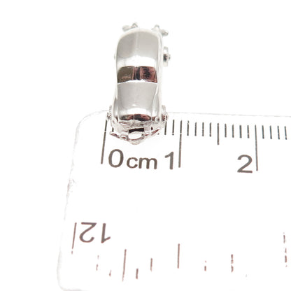 925 Sterling Silver Vintage Retro Car 3D Mini Charm Pendant