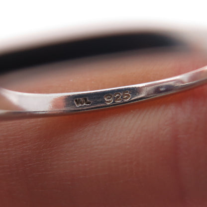 925 Sterling Silver Vintage Real Round-Cut Amethyst Ring Size 7