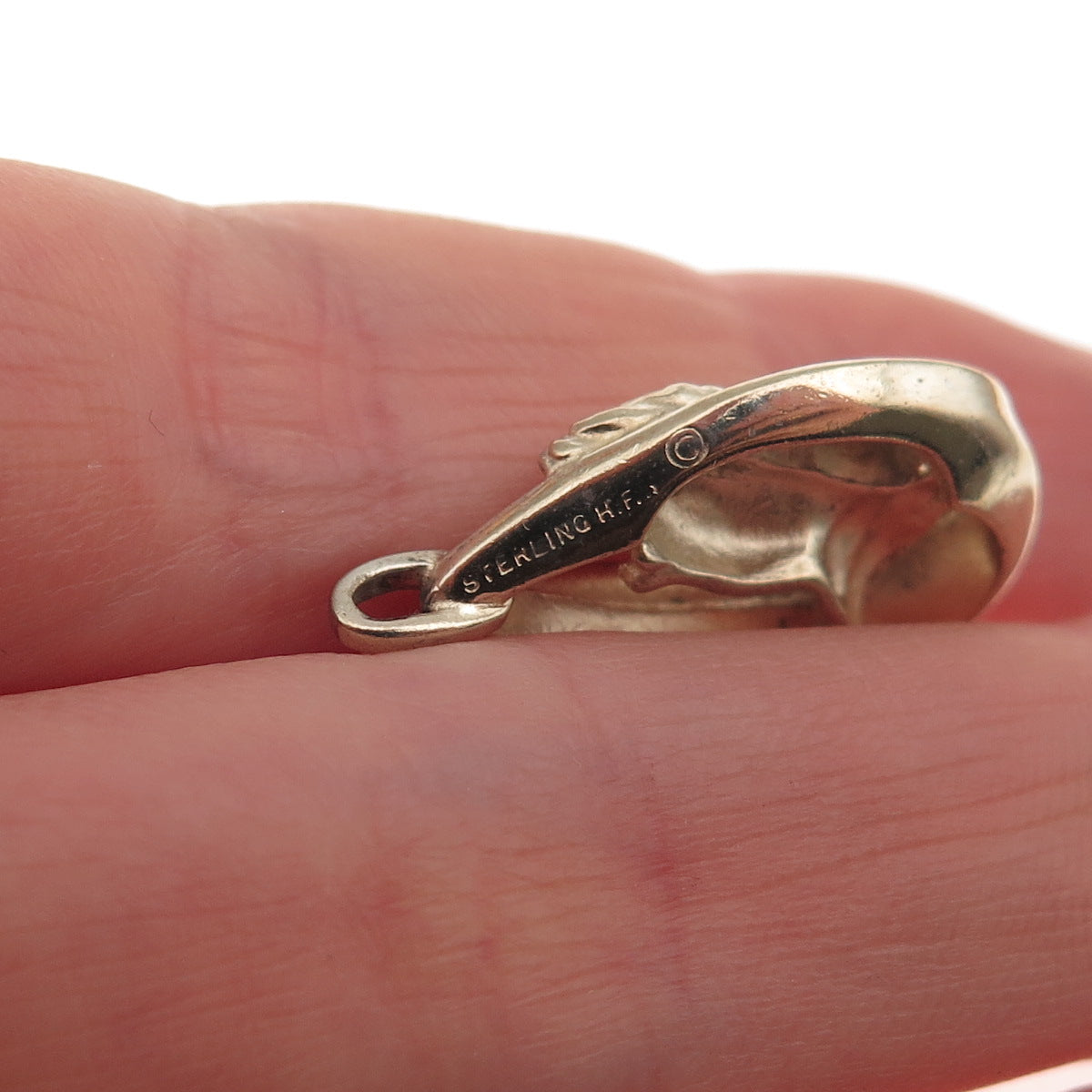 HFB Henry F. Barrows 925 Sterling Gold Plated Vintage Prayer Hands Charm Pendant