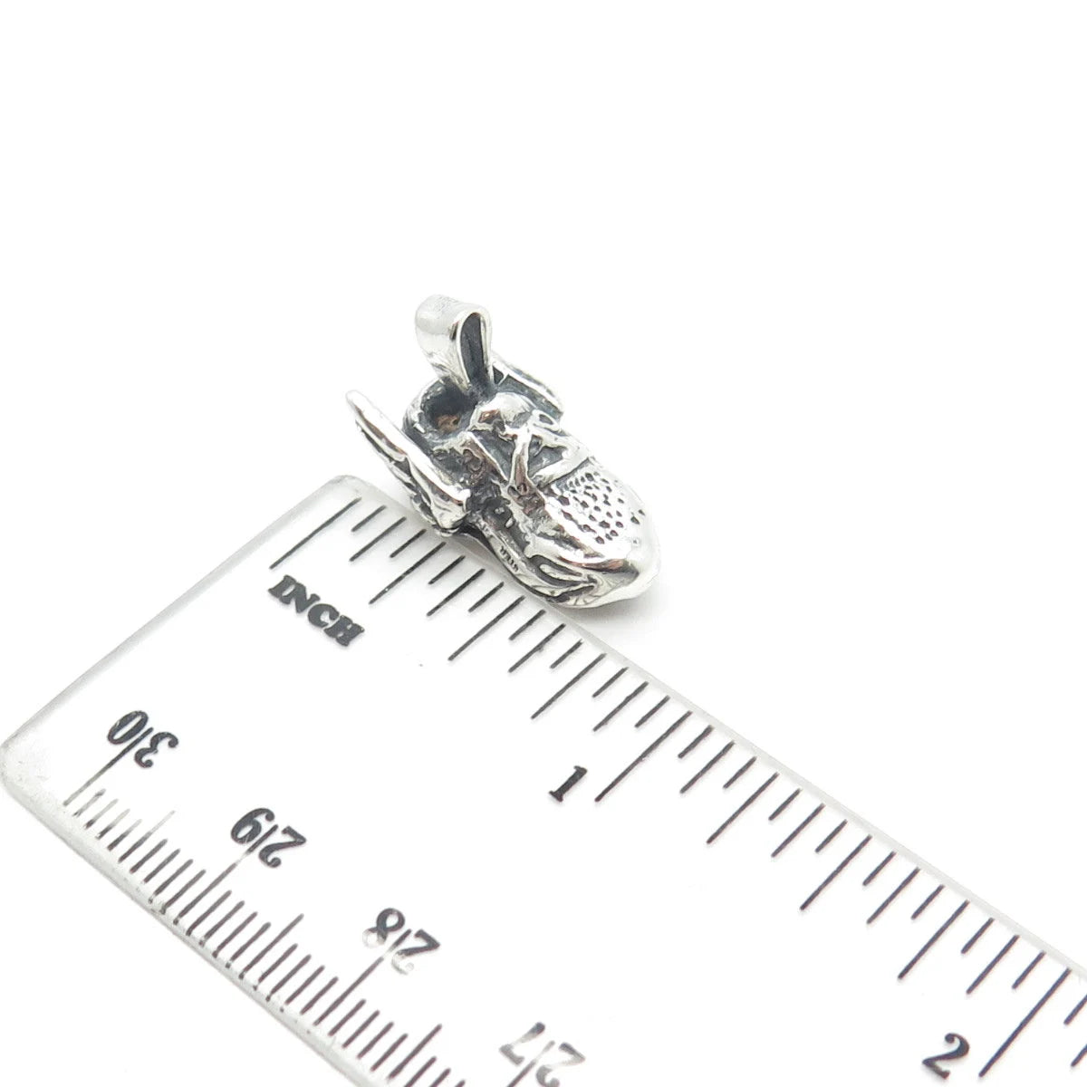 925 Sterling Silver Vintage Sneakers w/ Wings Pendant