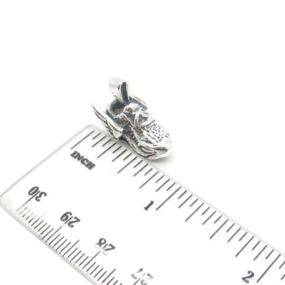 925 Sterling Silver Vintage Sneakers w/ Wings Pendant