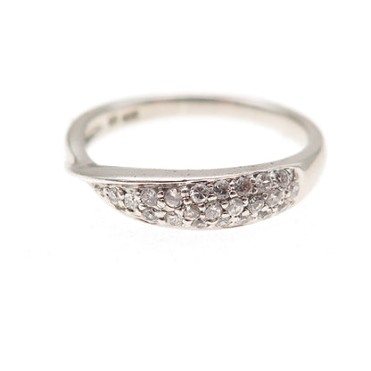 925 Sterling Silver Round-Cut C Z Ring Size 6.75