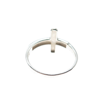 925 Sterling Silver Vintage Cross Ring Size 8