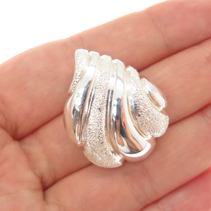 MILOR 925 Sterling Silver Vintage Italy Modernist Seashell Slide Pendant