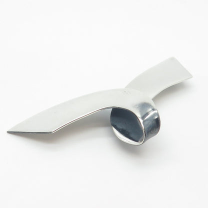 925 Sterling Silver Vintage Mexico Ribbon Pin Brooch