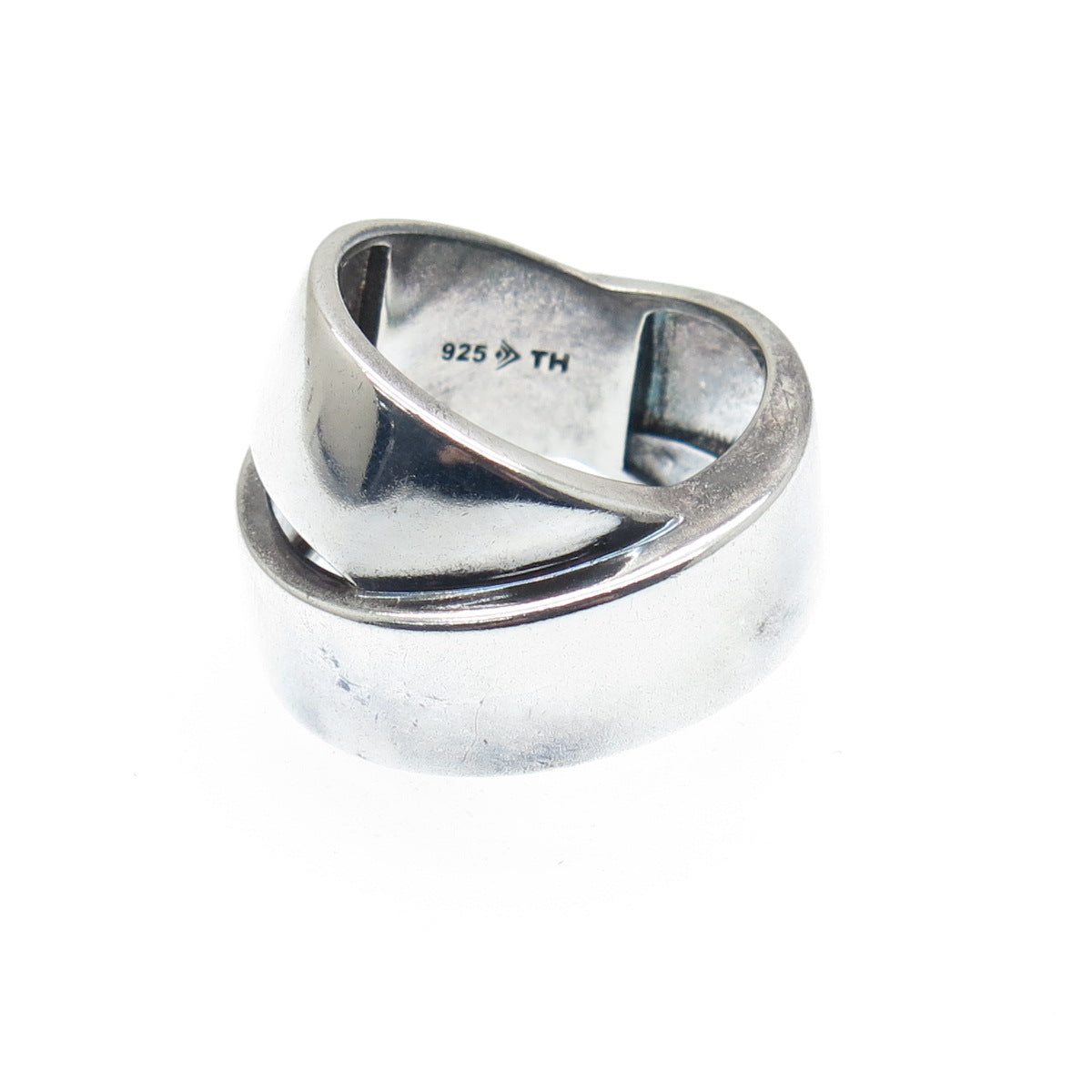 SILPADA Sterling Silver Vintage Modernist Crisscrossed Oxidized Ring Size 7.5