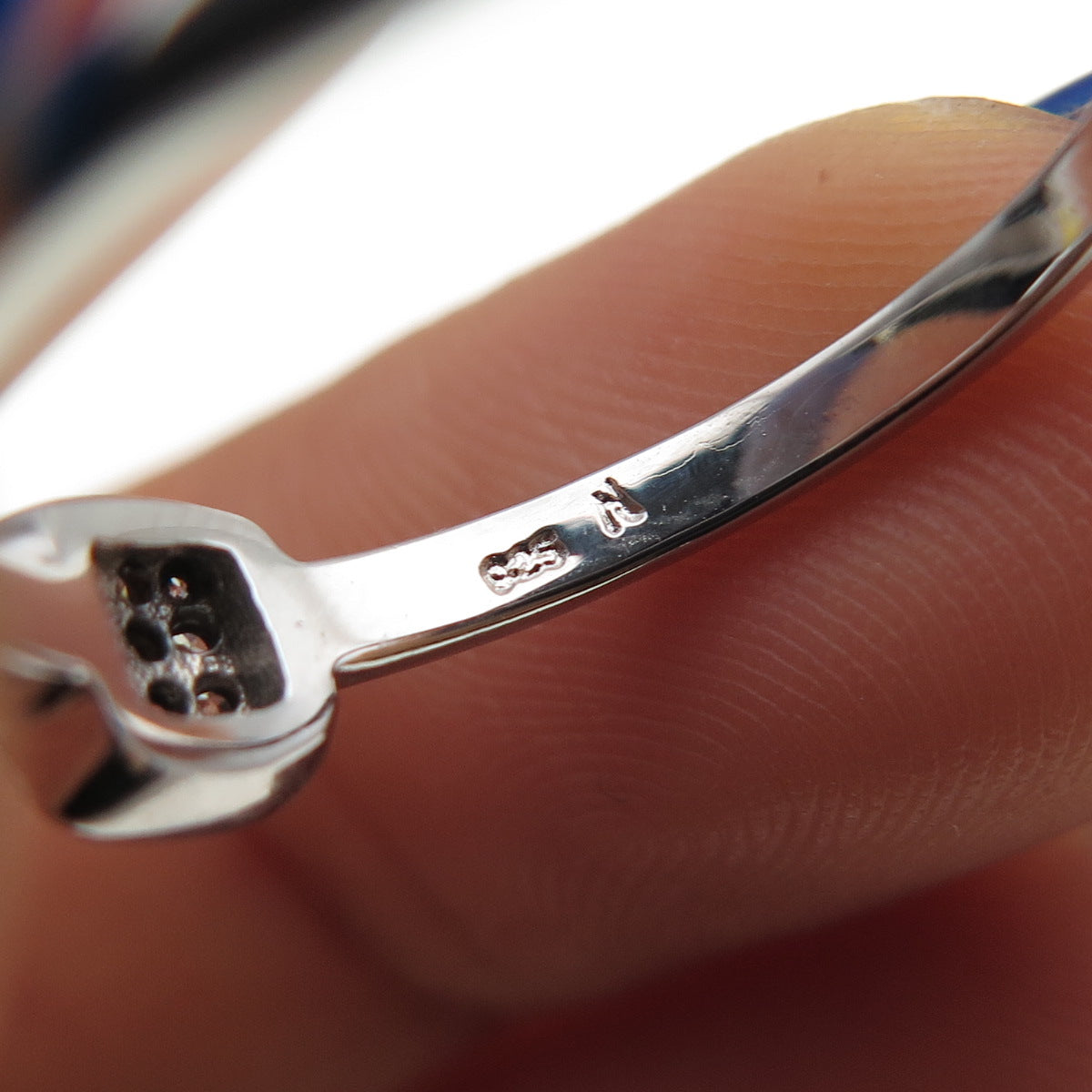 925 Sterling Silver Round-Cut C Z Engagement Ring Size 8