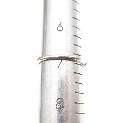 Carolyn Pollack 925 Sterling Silver Vintage Real MOP Inlay Stackable Ring Size 7