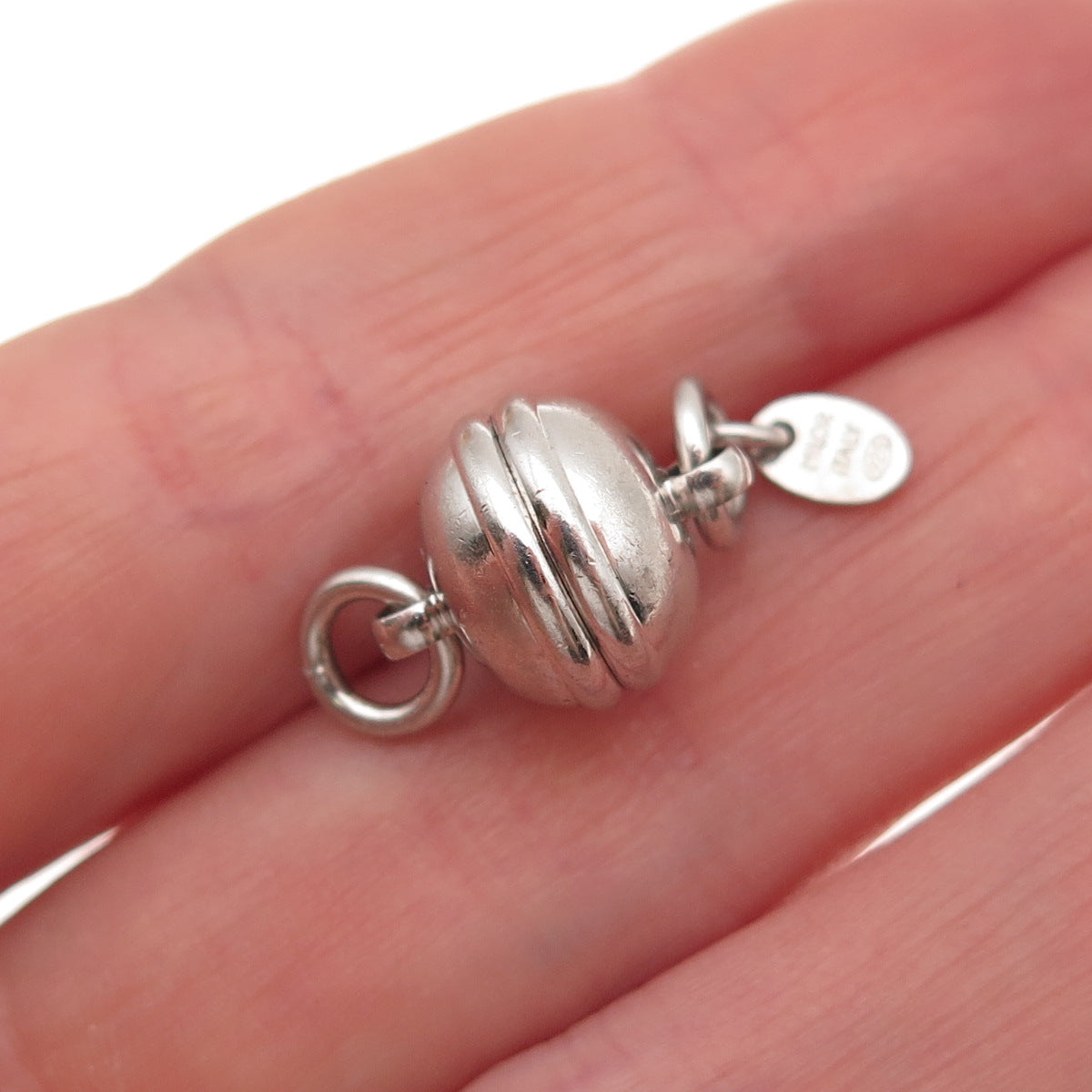 Milor 925 Sterling Silver Vintage Italy Bracelet / Necklace Magnetic Lock Clasp