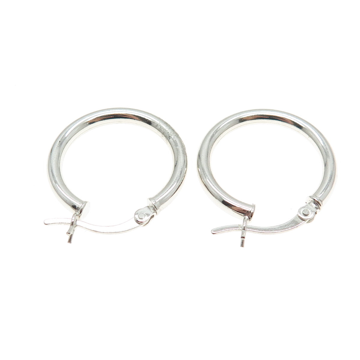 925 Sterling Silver Hinged Hoop Earrings