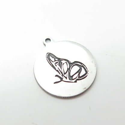 925 Sterling Silver USA Two In Town Butterfly Charm Pendant