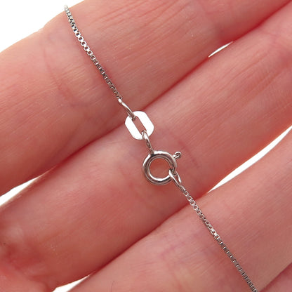 925 Sterling Round & Tapered Baguette-Cut C Z Butterfly Box Chain Necklace 18"