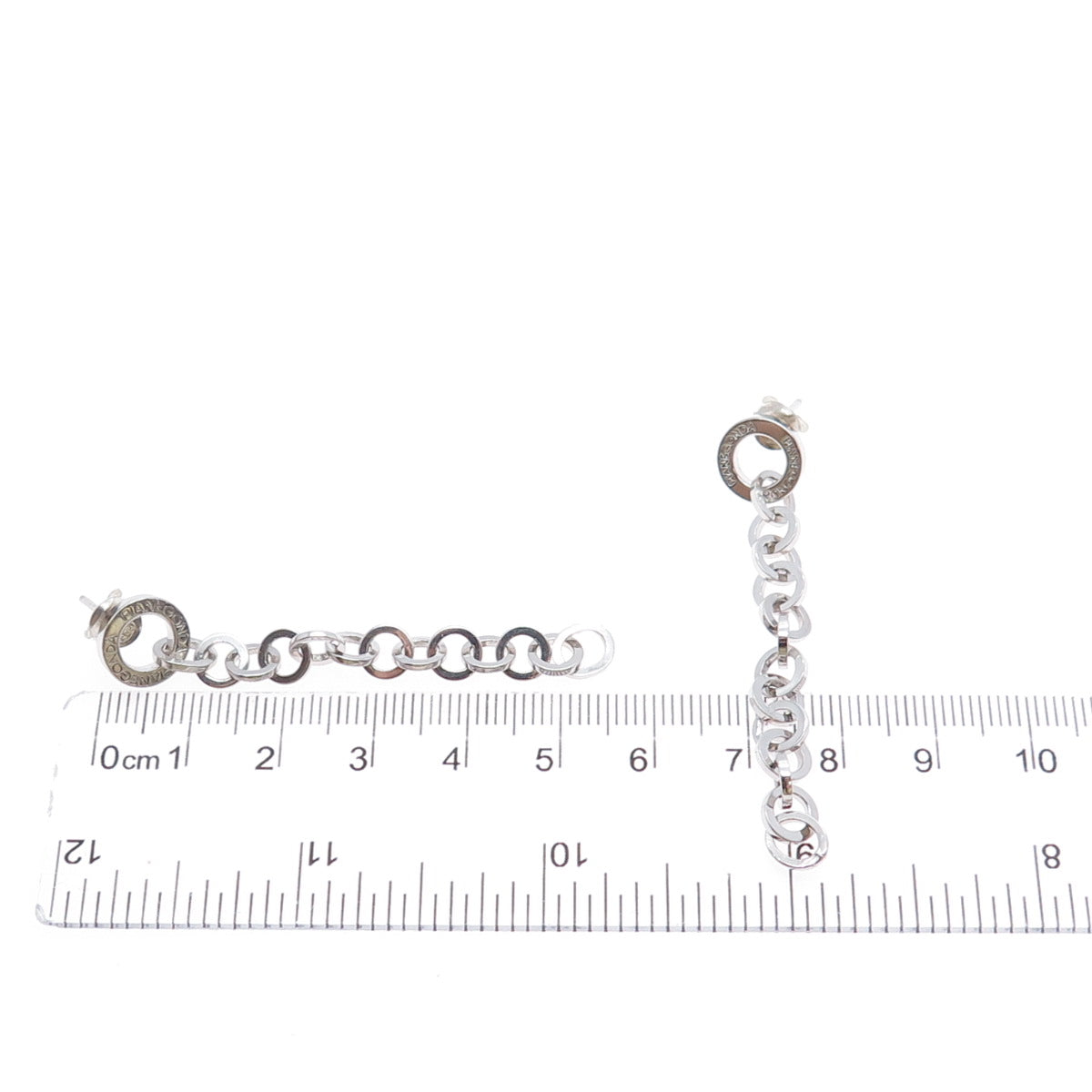 PIANEGONDA 925 Sterling Silver Italy Chain Drop Dangle Earrings