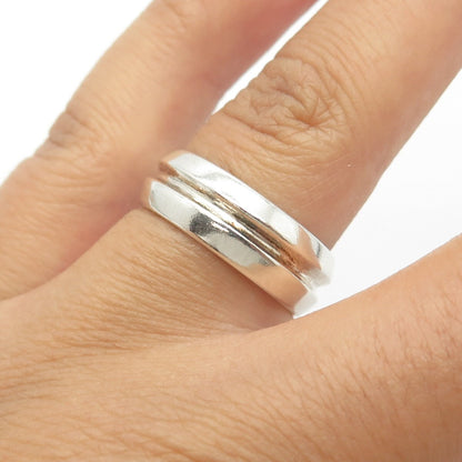 925 Sterling Silver Vintage USA Classic Band Ring Size 8