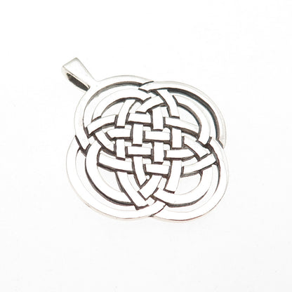 Ortak Silvercraft 925 Sterling Silver Vintage 1988 Edinburgh Celtic Knot Pendant