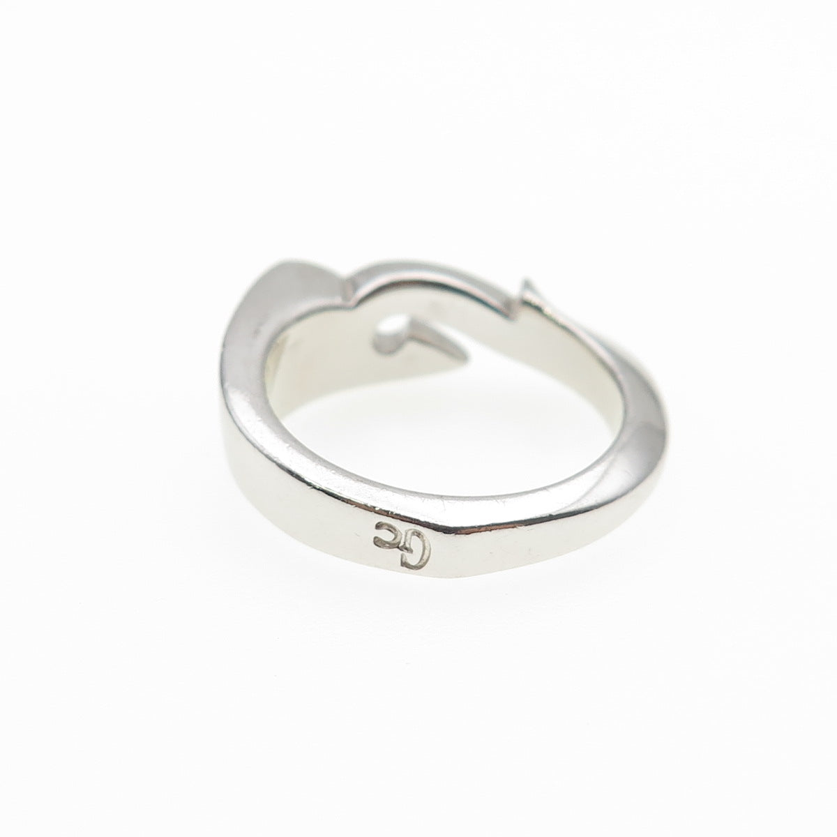 GUESS 925 Sterling Silver Hook Ring Size 7