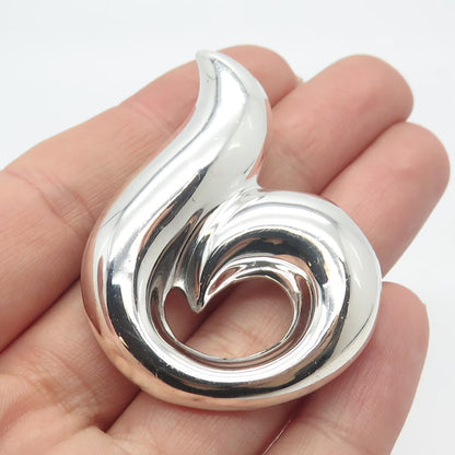 925 Sterling Silver Vintage Mexico Modernist Pin Brooch
