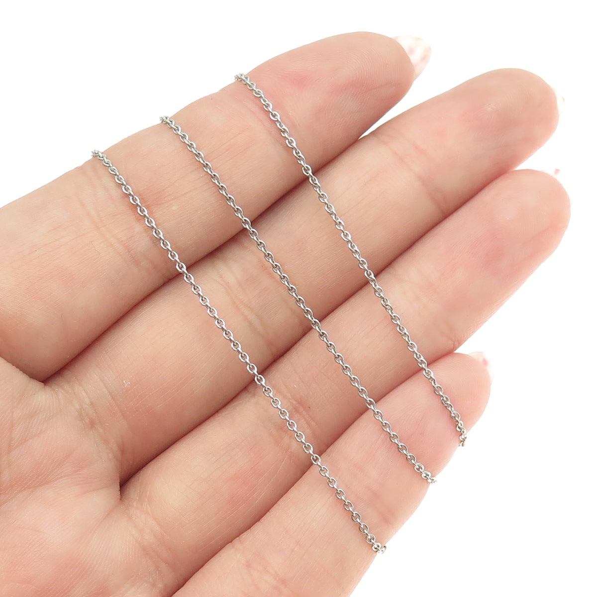 925 Sterling Silver Italy Cable Chain Necklace 16"