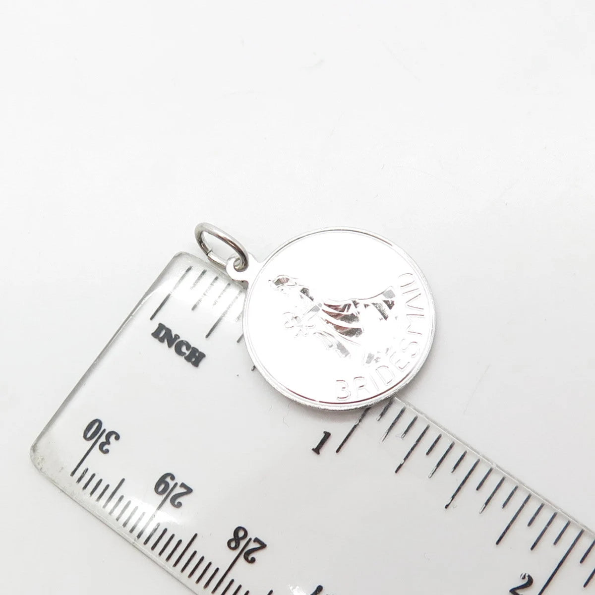 925 Sterling Silver Vintage Elco "Bridesmaid" Wedding Charm Pendant