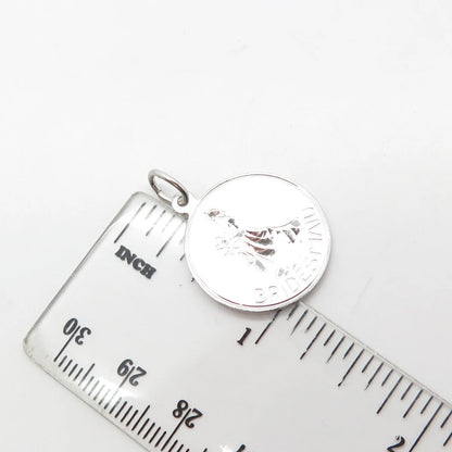 925 Sterling Silver Vintage Elco "Bridesmaid" Wedding Charm Pendant