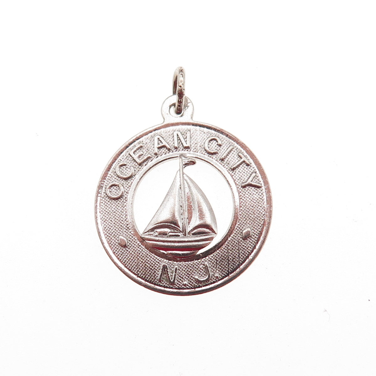 Danecraft 925 Sterling Silver Vintage Ocean City NJ Sailboat Charm Pendant