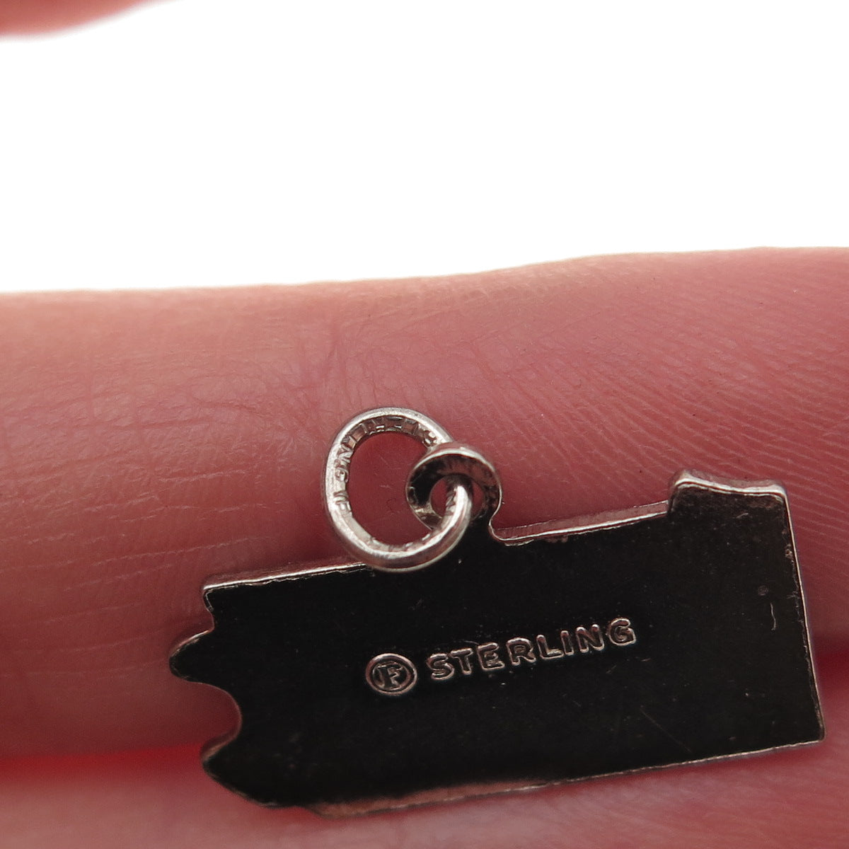 French & Franklin 925 Sterling Silver Vintage Enamel Pennsylvania Mini Pendant