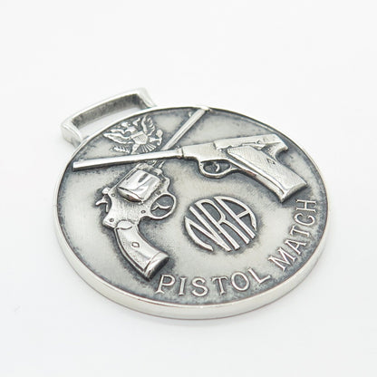 925 Sterling Silver Vintage Bailey Banks & Biddle "Pistol Match" Pendant