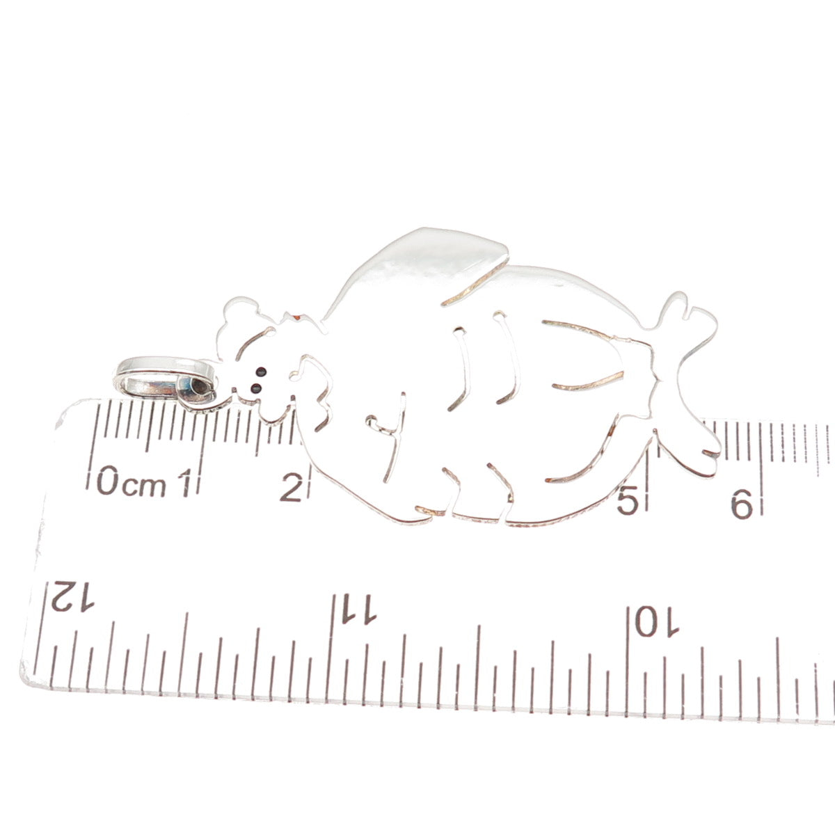 925 Sterling Silver Vintage Italy Santa Claus Cartoon Character Charm Pendant