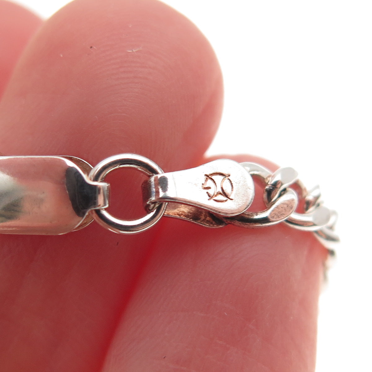 925 Sterling Silver Italy Curb Chain Necklace 18"