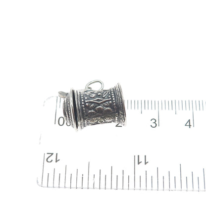 800 Silver Antique Art Deco Beer Stein Locket Minimalist 3D Charm Pendant