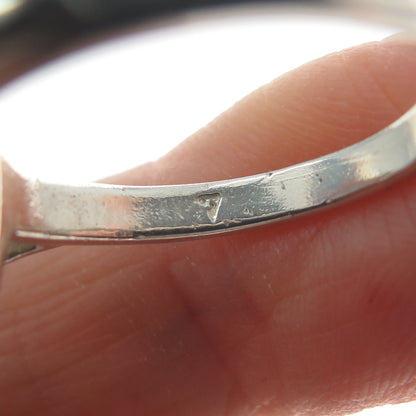 CELLINI 925 Sterling Silver Vintage Oval-Cut Blue C Z Ring Size 7