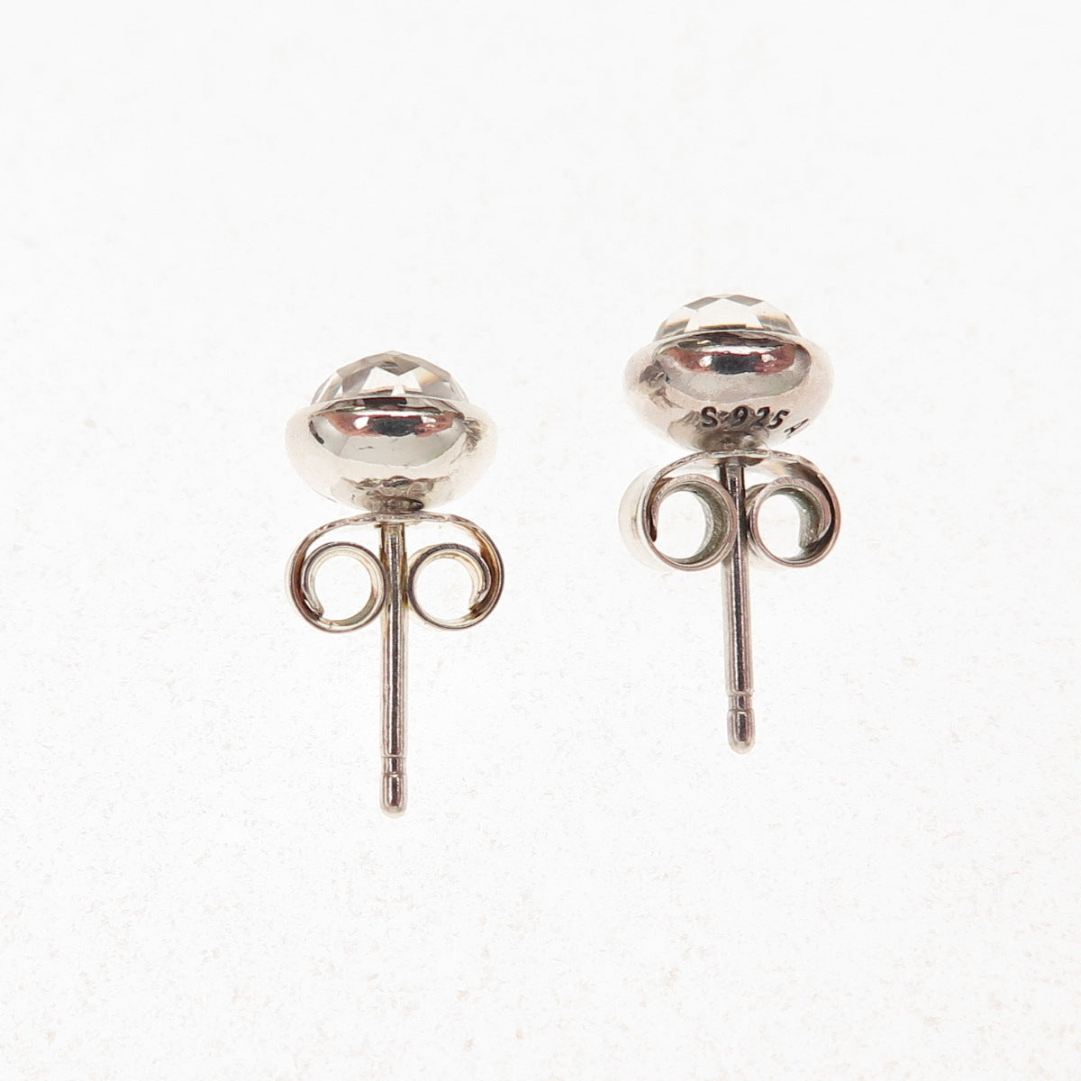 Pandora 925 Sterling Silver Clear Crystal June Birthday Blooms Stud Earrings