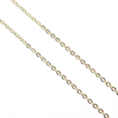 925 Sterling Silver Gold Plated Round-Cut C Z Bar Cable Chain Necklace 18"