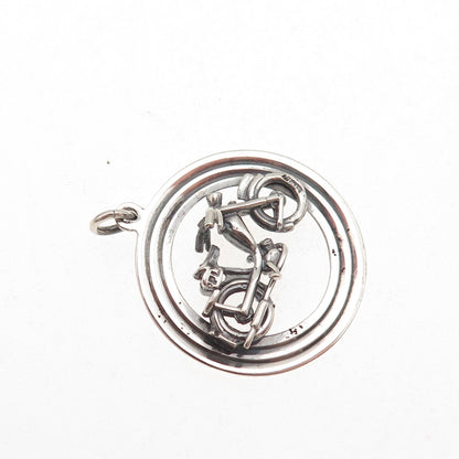 Payton Pepper & Sons 925 Sterling Silver Vintage 1969 Birmingham Bicycle Pendant