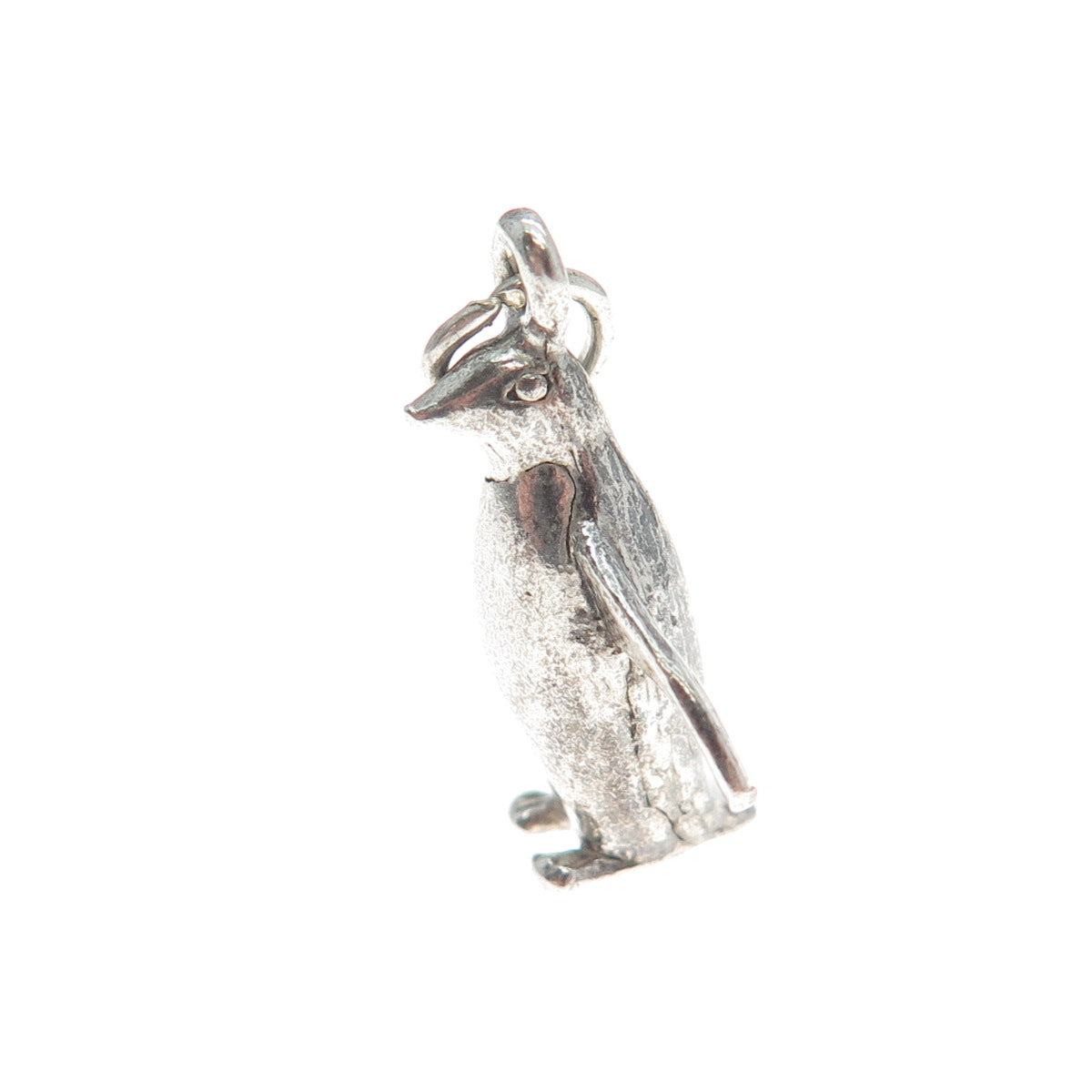 925 Sterling Silver Vintage Penguin Minimalist 3D Charm Pendant