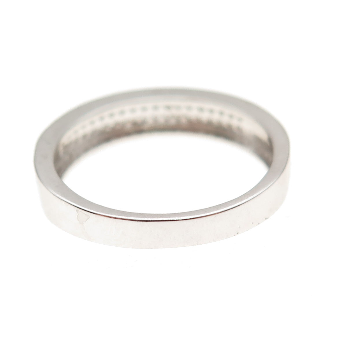 925 Sterling Silver Round-Cut C Z Sparkle Band Ring Size 9