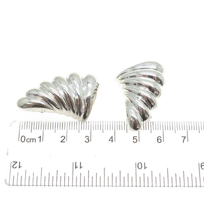 BAYANIHAN 925 Sterling Silver Vintage Modernist Butterfly Wings Clip On Earrings