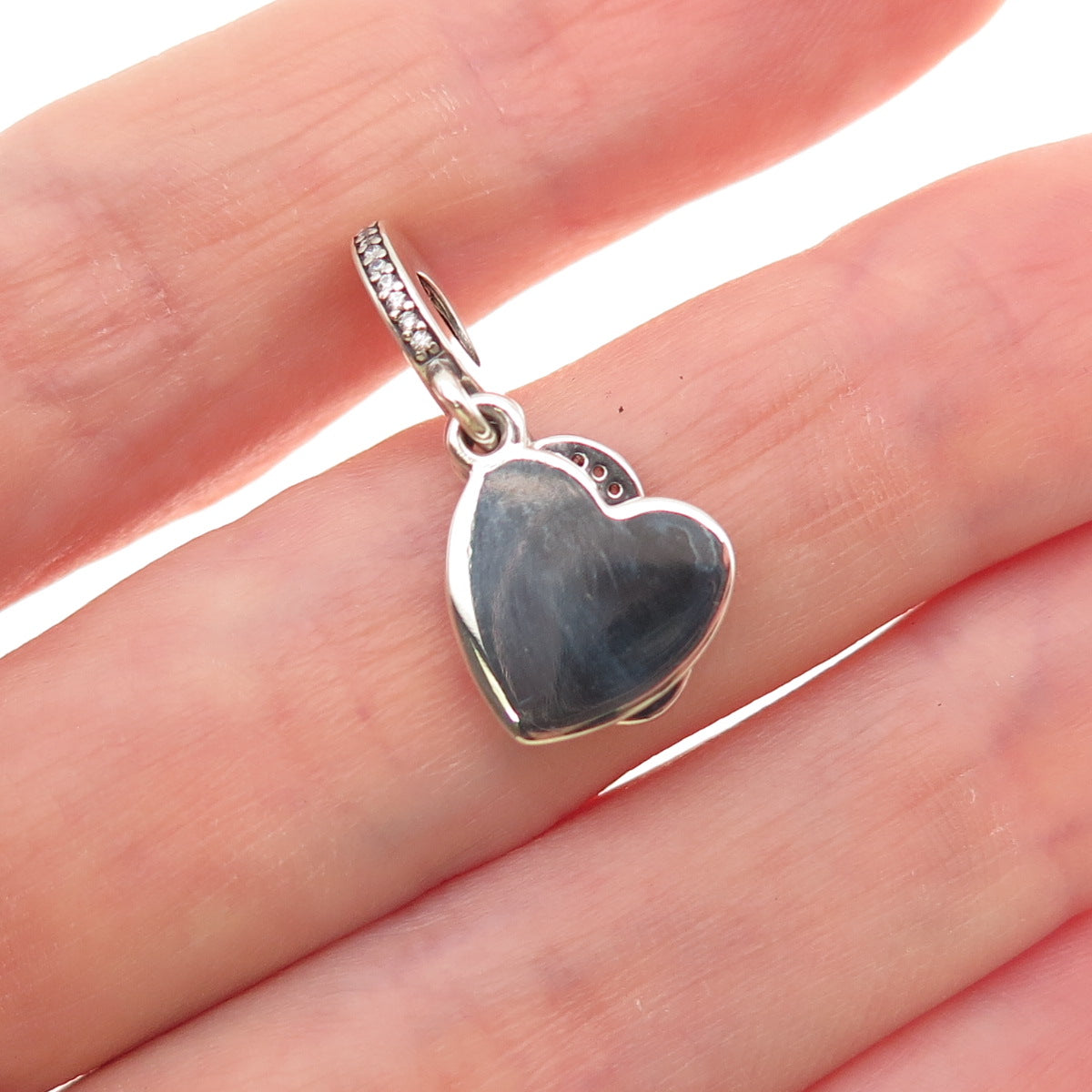 Pandora 925 Sterling Silver C Z Forever Friends Dangle Charm