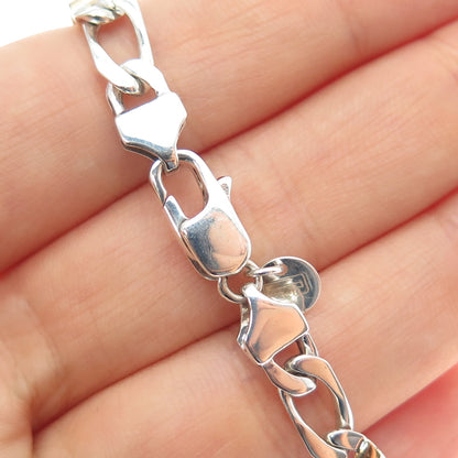 TIFFANY & CO. 18K Gold 925 Sterling Silver Vintage Curb Link Bracelet 7.25"